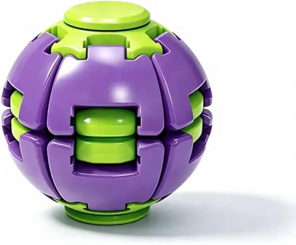 Gear Fidget Ball – Press & Spin Mechanical Fidget Toy